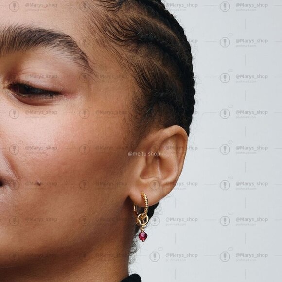 Pandora July True Red Eternity Circle Dangle Charm|Pendant - Picture 2 of 2